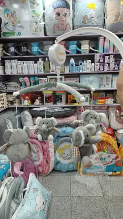 اویز تخت موزیکال فیل طوسی