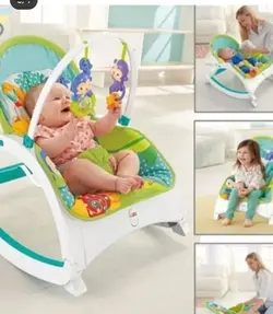 نینی لای لای موزیکال صندلی غذاشو سبز