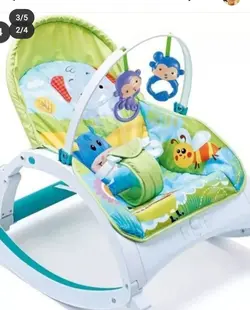 نینی لای لای موزیکال صندلی غذاشو سبز