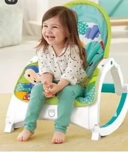 نینی لای لای موزیکال صندلی غذاشو سبز