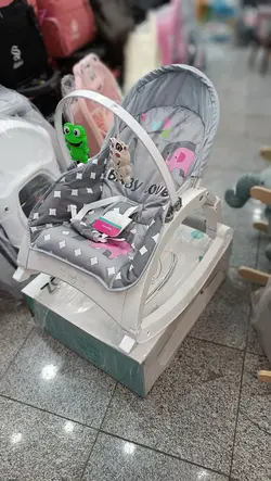 نی نی لای لای دستی موزیکال صندلی غذا شو طوسی