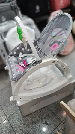 نی نی لای لای دستی موزیکال صندلی غذا شو طوسی