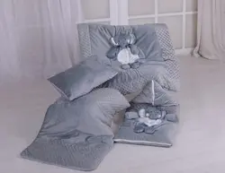 سرویس خواب مخمل برجسته فیل طوسی