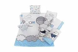 سرویس روتختی تترون هفت تکه HELLO POOH-BLUE برند رزبرن