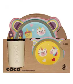 ظرف غذای 5 تکه کودک کوکو طرح یونیکورن