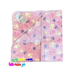 پتو دورپیچ ژله ای کلاهدار طرح ردپا