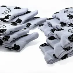 جوراب ساق بلند طرح گربه