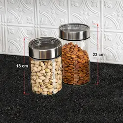 بانکه شیشه ای باسل-Basel مدل درب تاریخ دار 2 سایز – 2 عددی