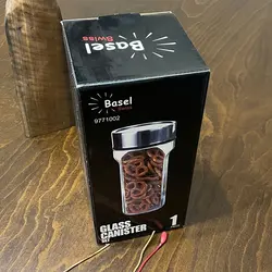 بانکه شیشه ای باسل-Basel مدل درب تاریخ دار 2 سایز – 2 عددی
