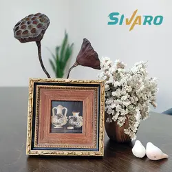 قاب عکس چوبی دست ساز سیوارو sivaro مدل WOOD-GOLD