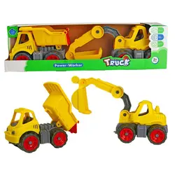 مجرفة ميكانيكية و شاحنة صغیر ( پک بیل مکانیکی و کامیون کوچک)