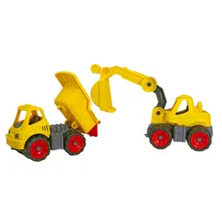 مجرفة ميكانيكية و شاحنة صغیر ( پک بیل مکانیکی و کامیون کوچک)