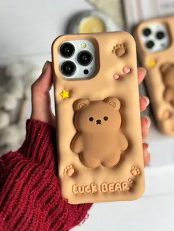 قاب موبایل آیفون خرس فیجت برجسته
