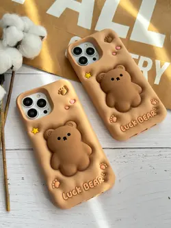 قاب موبایل آیفون خرس فیجت برجسته