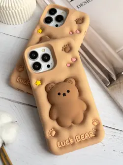 قاب موبایل آیفون خرس فیجت برجسته