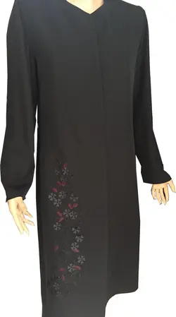 مانتو مجلسی کرپ سانتانا گلدوزی کد ۱۱۵