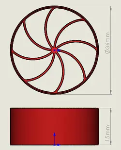 طرح سه بعدی مهر شیرینی ۸ پر - سوبا - پرینتر سه بعدی