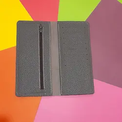 کیف پول چرمی کتابی طرح صدف