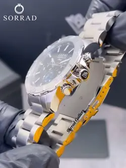 ساعت لاکسمی مردانه / کورنوگراف بند استیل رنگ سیلور صفحه سرمه ای (اورجینال)