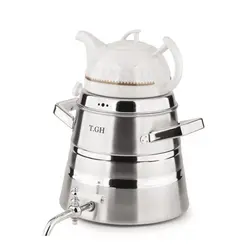 كتري قوري هرمي5.5 ليتري شيردار كف چدن مدل 8950