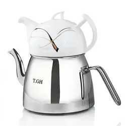 كتري قوري 2.5ليتري سپهر لوله دار براق كف چدن مدل30450