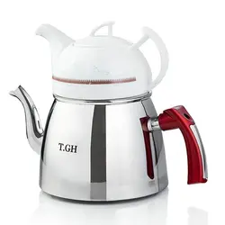 كتري قوري 2.5 ليتري سپهر لوله دار براق كف چدن دستگيره باكاليت مدل30400