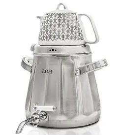 کتری و قوری الماس 5 لیتری شیردار کف چدن مدل 5020