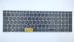 کیبورد لپ تاپ اچ پی ZBook 15 G5 / G6 نقره‌ای با فریم اینتر بزرگ