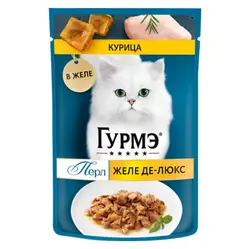 پوچ گربه گورمت طعم مرغ در ژله