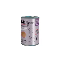 کنسرو سگ شایر طعم مرغ و گوشت 400 گرم
