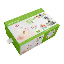 کیک تولد گربه شایر تم سبز طعم مرغ و ژامبون