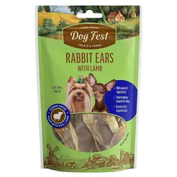 تشویقی سگ مدل Dog fast طعم گوش خرگوش و گوشت بره 55 گرم