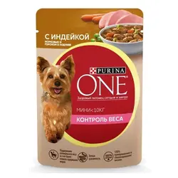 پوچ سگ پورینا وان طعم بوقلمون و هویج با نخود فرنگی در سس 75 گرم