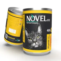 کنسرو پته گربه نوول طعم مرغ 400 گرم