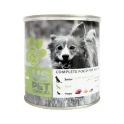 کنسرو سگ US PET طعم گوشت بره و سیرابی 800 گرم