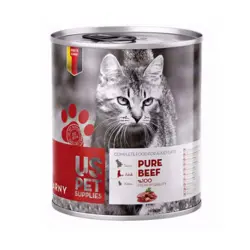 کنسرو گربه US PET طعم گوشت گوساله 800 گرم