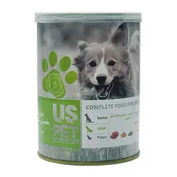 کنسرو سگ US PET طعم گوشت بره و سیرابی 400 گرم