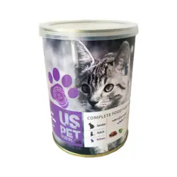 کنسرو بچه گربه US PET طعم مرغ و سیب 400 گرم