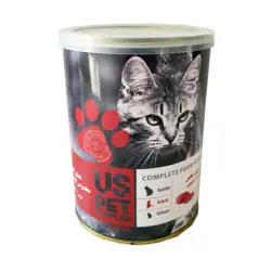 کنسرو گربه US PET طعم گوشت 400 گرم