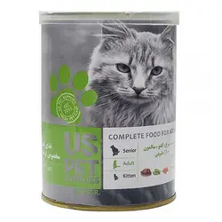 کنسرو گربه US PET طعم مرغ، کدو و سالمون