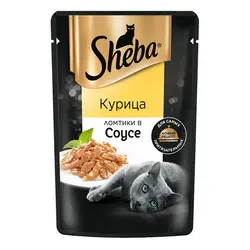 پوچ گربه شبا طعم مرغ در سس