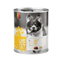 کنسرو سگ US PET طعم مرغ و برنج