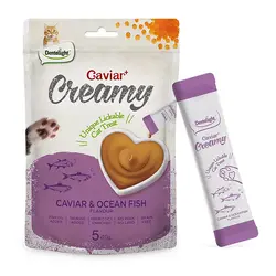 بستنی گربه DENTALIGHT طعم ماهی اقیانوسی و خاویار