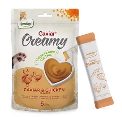 بستنی گربه DENTALIGHT طعم مرغ و خاویار