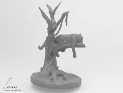 پلنگ بر روی درخت