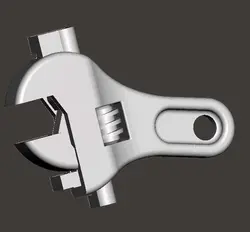 آچار فرانسه دسته کوتاه