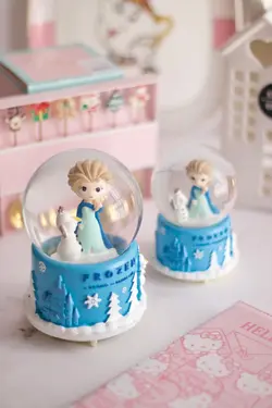 گوی موزیکال و پمپی فروزن آبی (السا و اولاف)