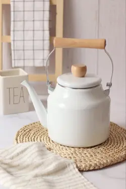 کتری لعابی سفید