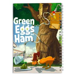 دفتر مشق کارتون تخم مرغ های سبز و ژامبون