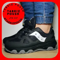 کفش پیاده روی طبی ساکونی زیره تزریق تضمینی مشکی _ تبریز پوش